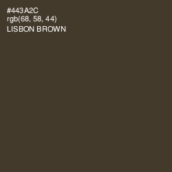#443A2C - Lisbon Brown Color Image